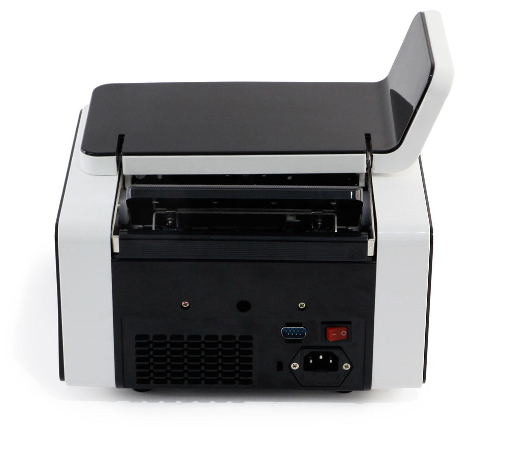 beitz bs1002 geldzaehlmaschine rueckansicht mit netzanschluss und schalter banknotenzaehler robust langlebig fuer buero und handel