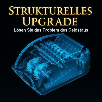 BEITZ BS-5300 Geldzaehlmaschine mit strukturellem Upgrade – optimiertes Transportsystem zur Vermeidung von Geldstau – banknotenzaehler mit robuster Mechanik und praeziser Wertzaehlung fuer Euro und andere Waehrungen – zuverlaessige Funktion und lange Lebensdauer