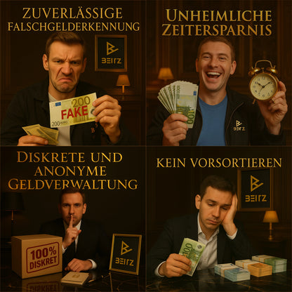 beitz bs910a lifestyle bild geldzaehlmaschine falschgelderkennung zeitersparnis diskret anonym kein vorsortieren banknotenzaehler