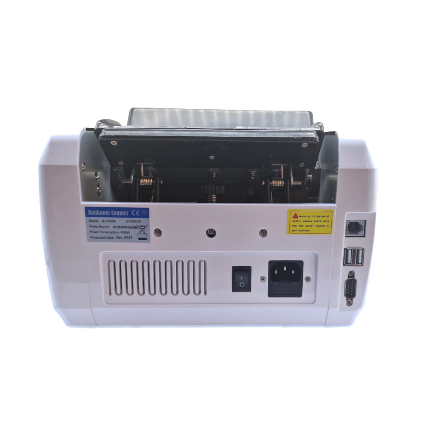 beitz bs910a geldzaehlmaschine rueckansicht anschluesse usb netzstecker external display port banknotenzaehler installation