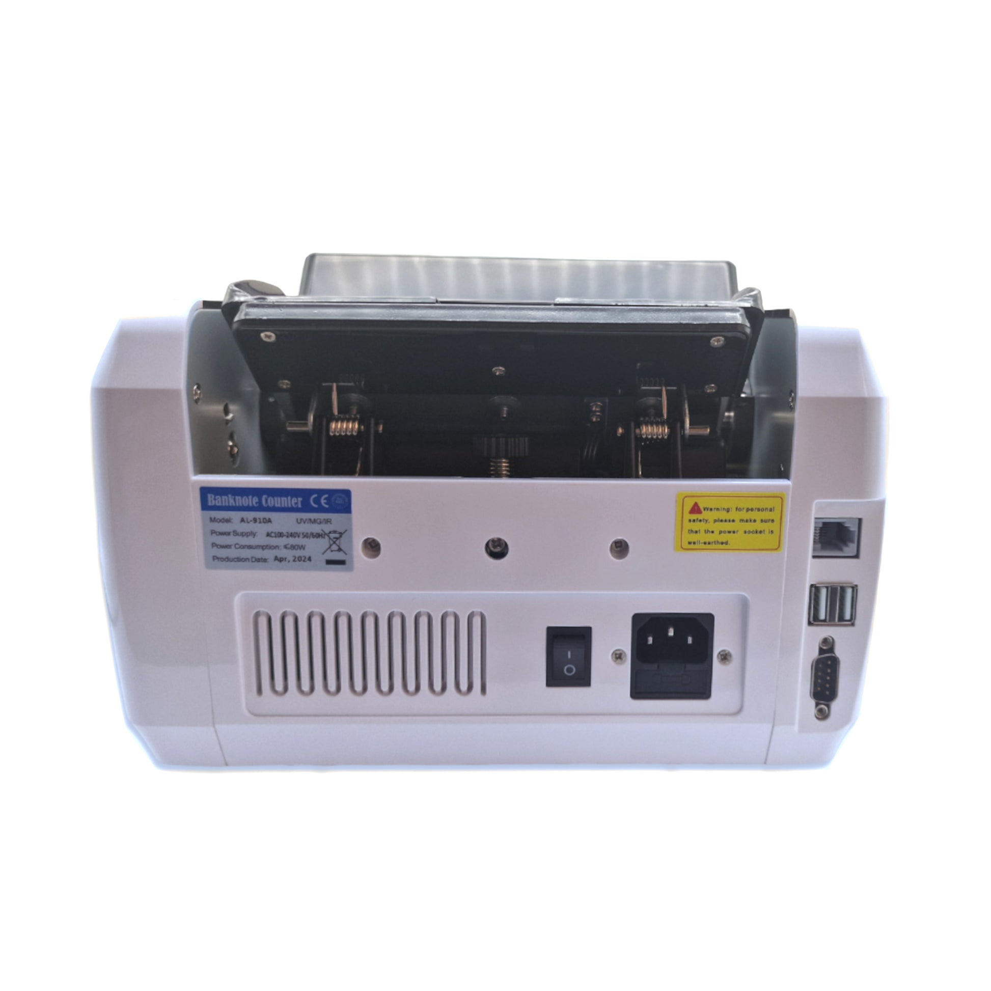 beitz bs910a geldzaehlmaschine rueckansicht anschluesse usb netzstecker external display port banknotenzaehler installation