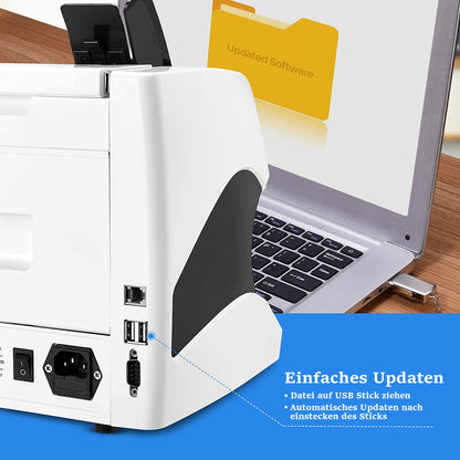 BEITZ BS-920A Geldzählmaschine mit USB-Update-Funktion zur Software-Aktualisierung und Kompatibilität mit aktuellen EZB-Standards