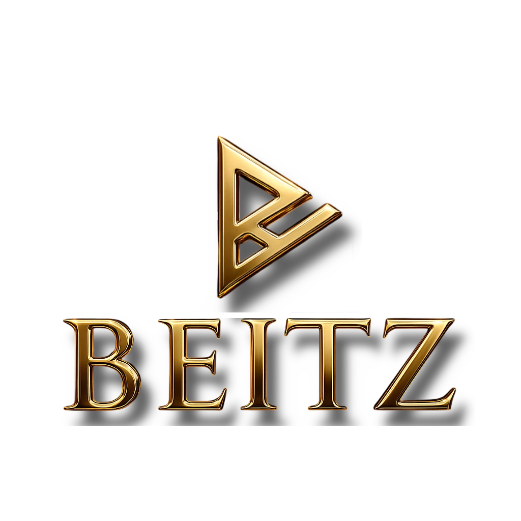 Goldenes BEITZ Logo von BACHMANN-Handel – Hersteller für professionelle Geldzählmaschinen