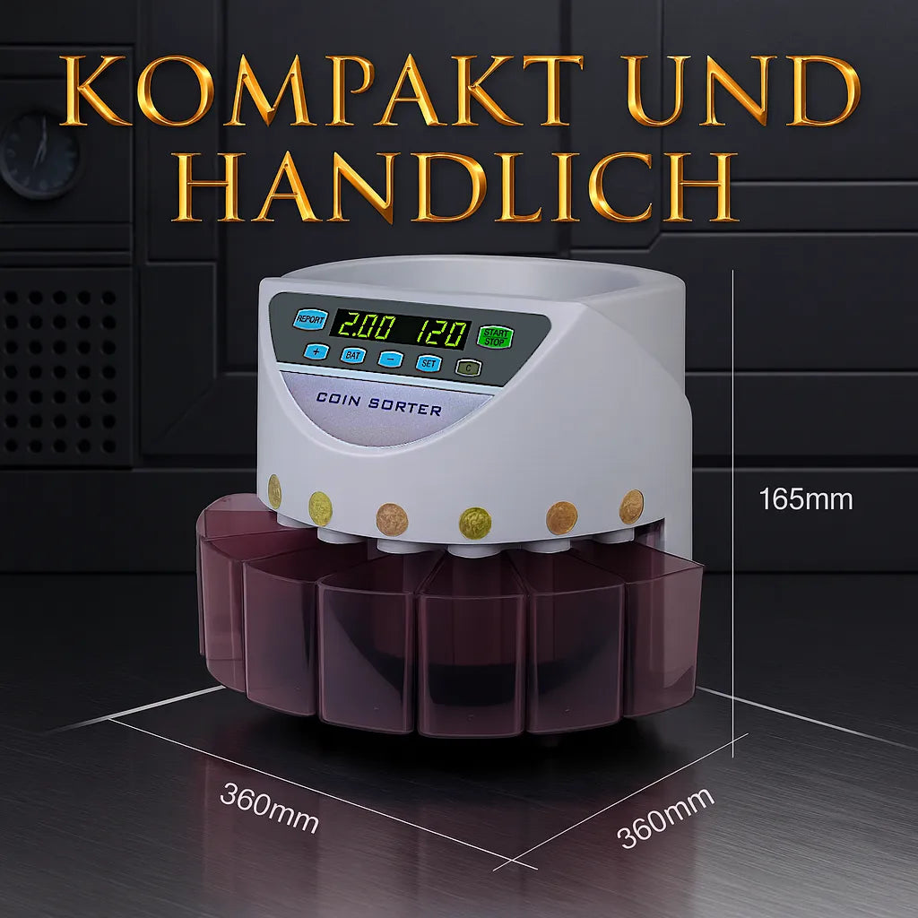 beitz bs9001 muenzzaehlmaschine grau mit digital display und durchsichtigen muenzbehaeltern robust und langlebig fuer den taeglichen einsatz