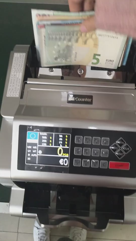 BEITZ BS-5300 Geldzaehlmaschine Video – Demonstration des professionellen Banknotenzaehlers mit Falschgelderkennung, UV- und MG-Pruefung, Anzeige von Stueckzahl und Gesamtwert auf dem Display – praezise und schnelle Geldzaehlung fuer Euro und USD – robust, effizient und ideal fuer Tankstellen, Autohäuser und Geldtransfer-Firmen
